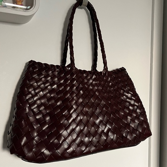 Brown woven leather bag - Picture 5 of 5